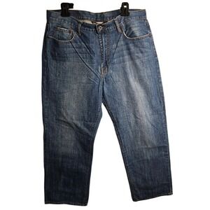 Lucky Brand jeans Mens 36x30 Blue Denim Medium Wash Dungarees classic fit